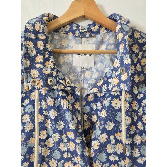 Madewell Ruffle-Neck Anorak Raincoat in French Floral L $168 - Picture 4 of 12